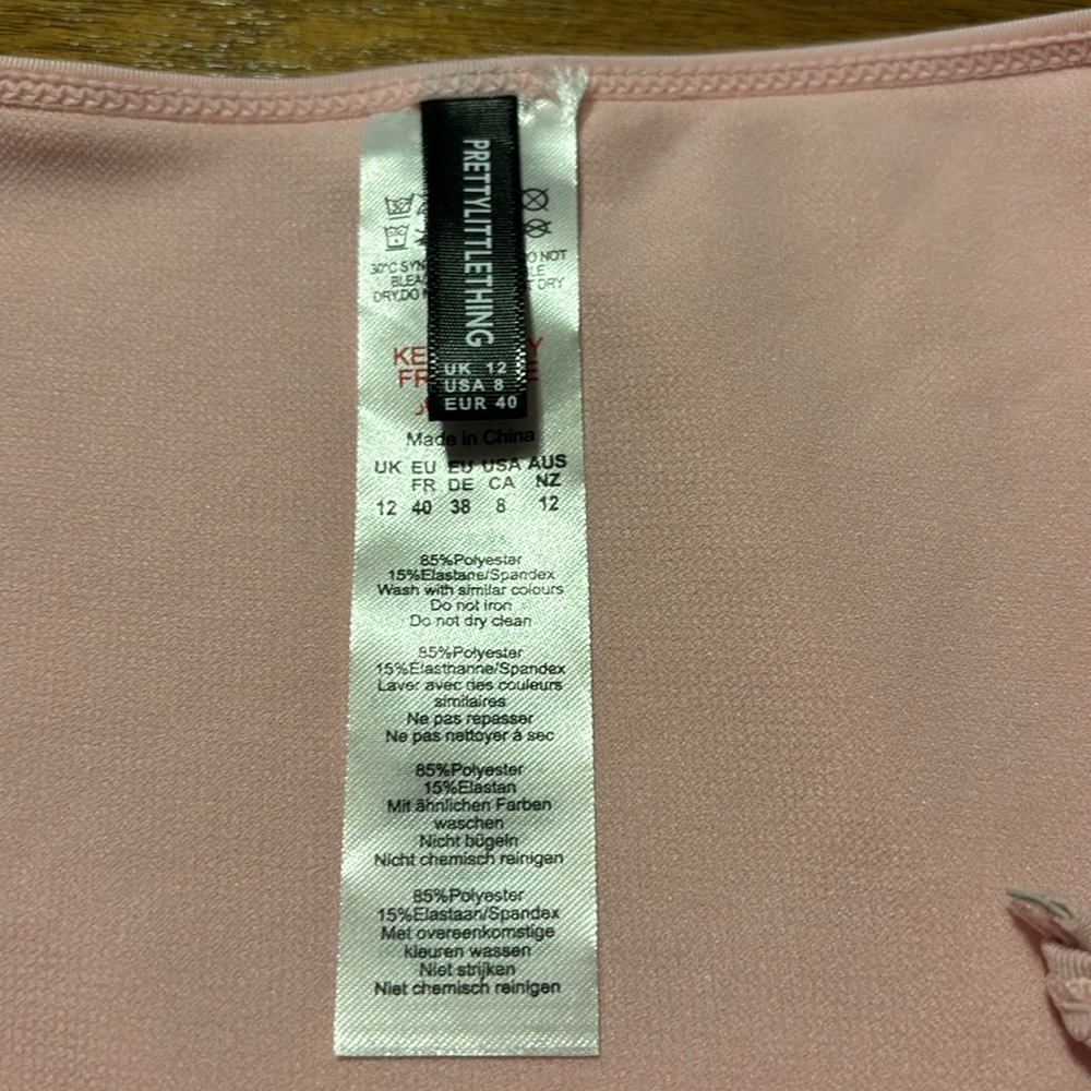 PrettyLittleThing Light Pink String Bikini - Picture 3 of 4